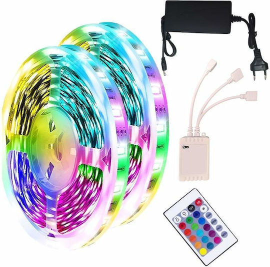 Wasserdicht LED-Streifen Fernseher 12V RGB Licht 10m Typ SMD5050 mit Fernbedienung