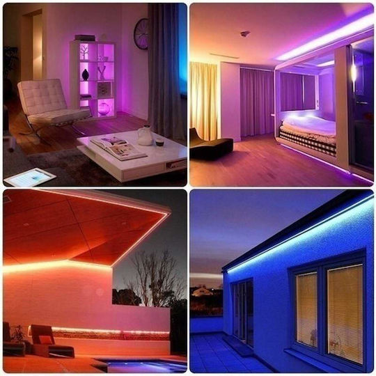 Ταινία LED Τηλεόρασης 220V RGB Φως 3m με Τροφοδοτικό & Τηλεχειριστήριο