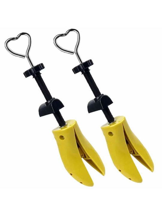 Set 2 Întinzătoare Reglabile pentru Pantofi Lărgire Lungire Dispozitiv în Formă de Picior care se Adaptează la Forma Piciorului Unisex Material ABS Mărime 34-40 Galben Negru