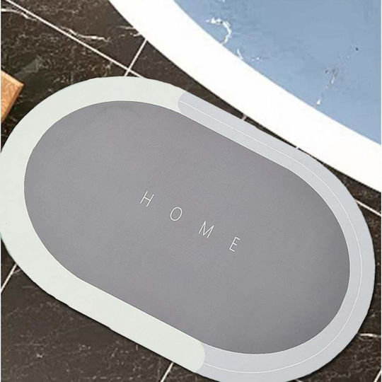 Rutschfest Badematte Oval Light Gray 57x38cm
