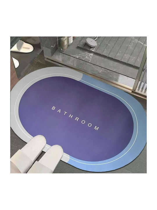 Antiderapant Covoraș de Baie Oval Blue/purple 57x38buc