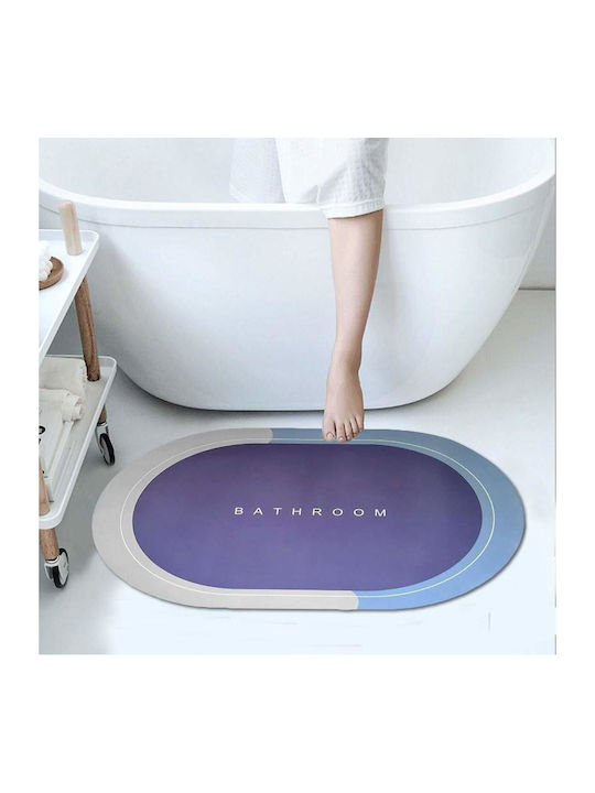 Antiderapant Covoraș de Baie Oval Blue/purple 57x38buc