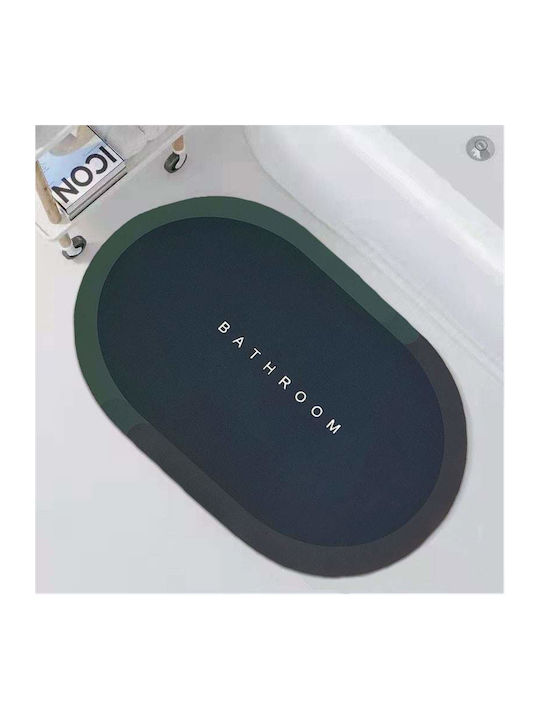 Rutschfest Badematte Oval Navy Blue 57x38cm