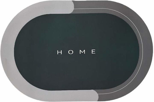 Rutschfest Badematte Oval Green / Gray 57x38cm