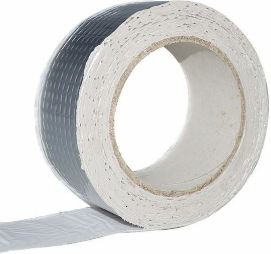 Bandă de etanșare impermeabilă din cauciuc bituminos Butyl Siks pentru acoperișuri, etanșare fisuri metalice, coșuri de fum, rezistență la apă, acoperire din aluminiu, aderență îmbunătățită, lățime 10cm X lungime 5m, argintiu