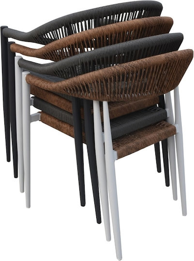 Chair Valeria Grey Natural 57x57x78cm