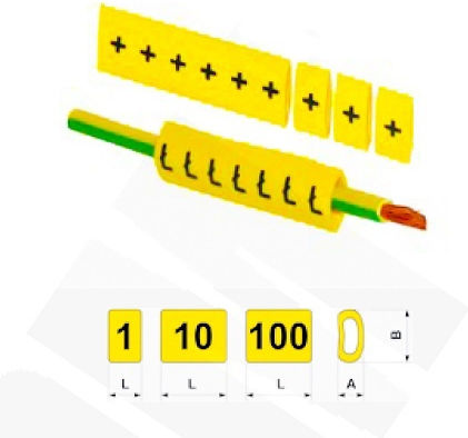 Wire Marker Oz-0 41-50 Yellow 100pcs