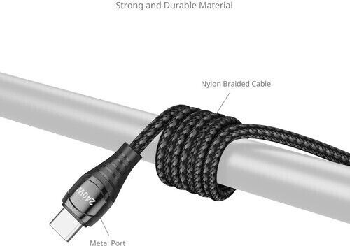 SmallRig LED / Braided USB 2.0 Cable USB-C male - USB-C 240W PD 1m 5113
