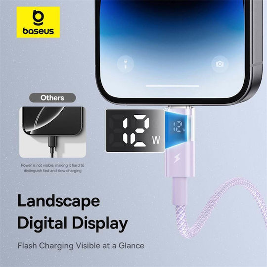 Baseus Geflochten USB-A zu Lightning Kabel 12W Lila 1m (P10382700511-00)