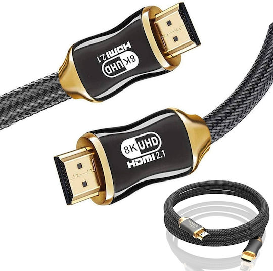 Verk Group HDMI 2.1 Ultra High Speed 48Gbps 4K 120Hz HDR VRR Kabel HDMI-Stecker - HDMI-Stecker 3m Schwarz