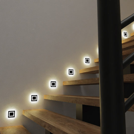 Eko Light Lamp Wall with Integrated LED and Warm White Light Black