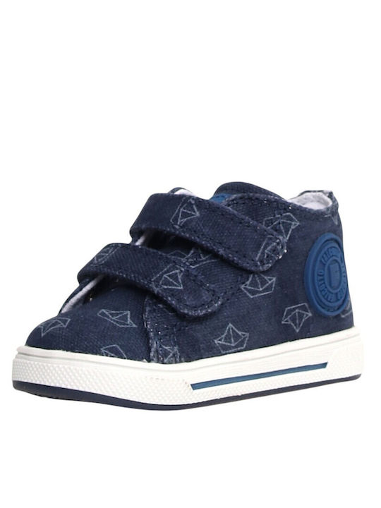 Kids Sneakers High with Scratch Blue