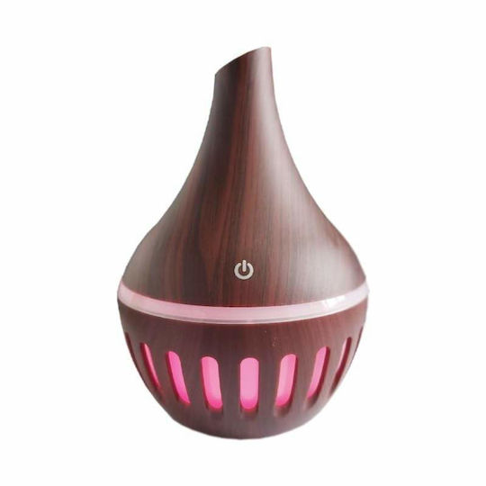 Siks LED Luftbefeuchter Ultraschall 300 ml Behälter Dunkle Holzfarbe