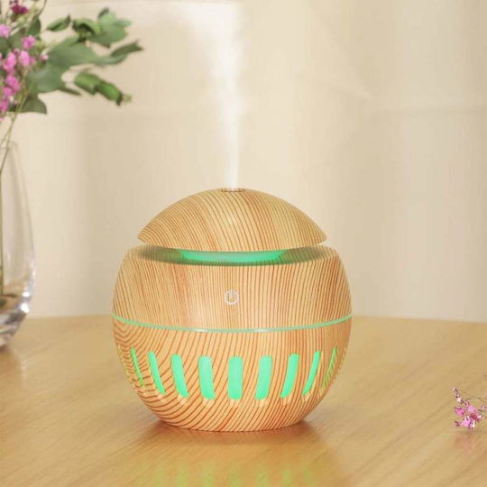 Siks Aromatherapie Luftbefeuchter Ultraschall-Diffusor Ätherisches Öl Sprayer LED USB Licht Holz