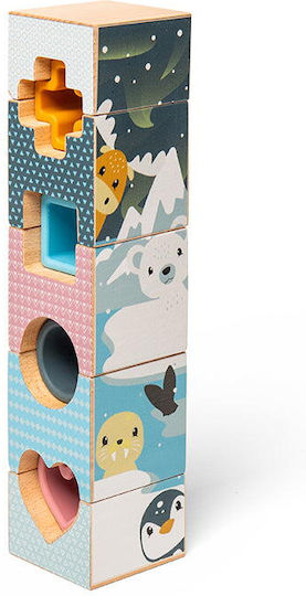 Big Jigs Trixie Baby Aktivitätsspielzeug Stapeln aus Holz für 12+ Monate