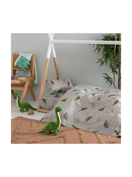 Palamaiki My Kingdom Baby Sheets Set Crib Cotton Fitted Gray 130x170cm 3pcs