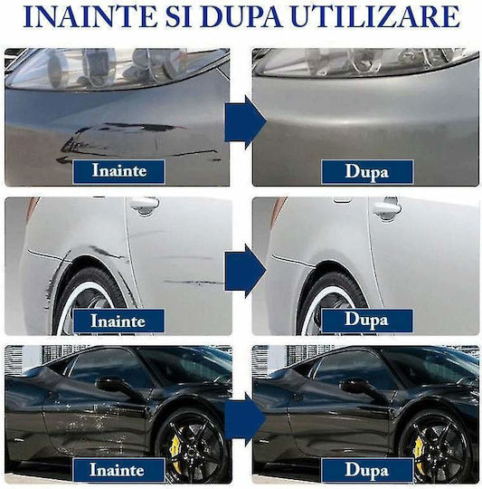 Kit de Reparare Zgârieturi Auto Siks Pastă de Lustruire cu Uscare Rapidă din Fibra de Sticlă Restaurare Exterior Auto Potrivit pentru Orice Tip de Mașină 20 ml Alb