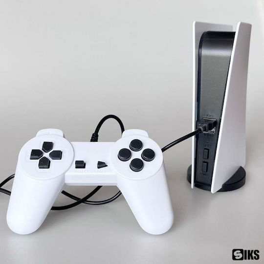 Retro Video Game Console Gs5 Siks 2 Wired Controllers Super 8 Bit Game White Black