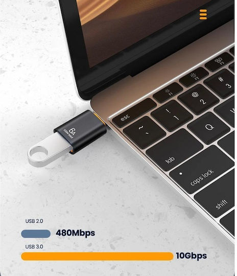 Конвертор USB-C / USB-A мъжки към USB-A мъжки 1бр CA-AD516