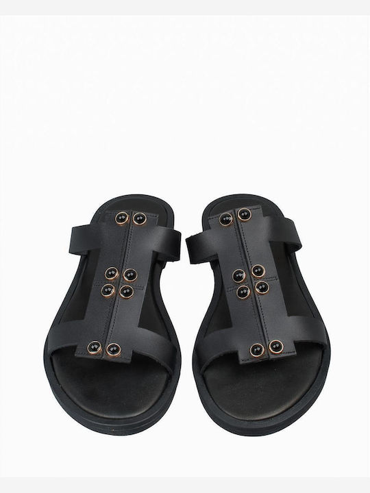 Women's Flat Sandals in Black Color