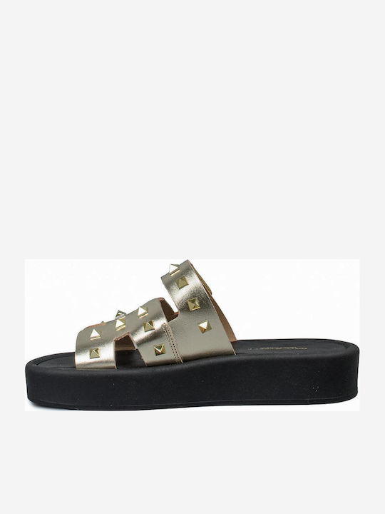 Γυναικεία Σανδάλια Flatforms Χρυσά