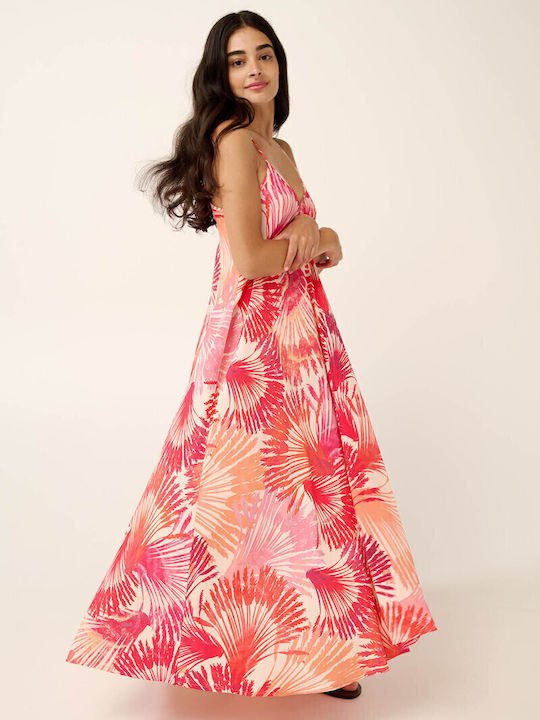 Summer Maxi Slip Dress Coral