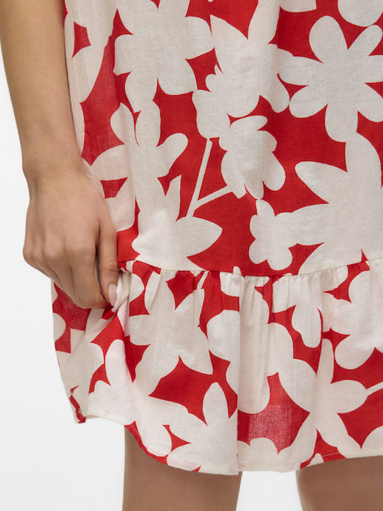 Summer Mini Dress Fiery Red
