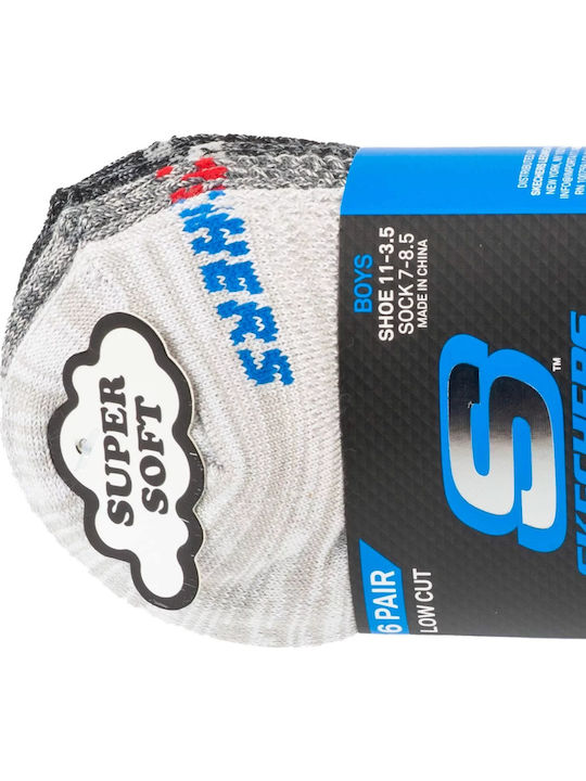 Skechers Παιδικές Κάλτσες Πολύχρωμες 6 Ζευγάρια