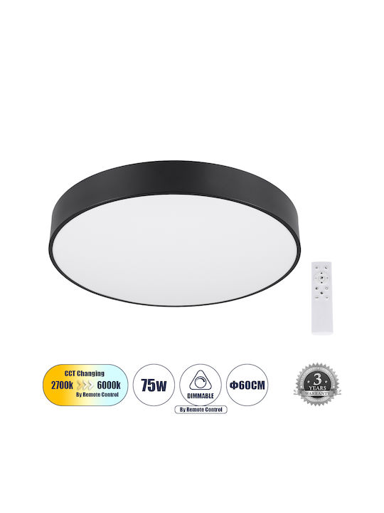 GloboStar Burton În aer liber Panou LED Putere 75W cu Alb Cald Lumini Lungime 60cm.