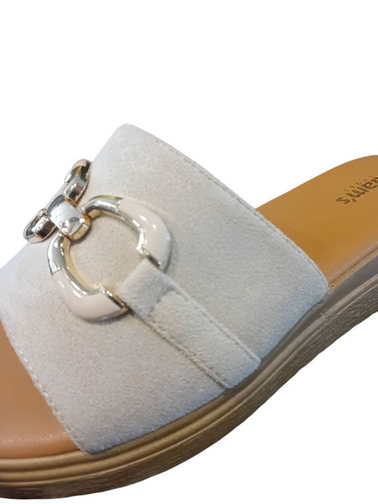Damenplattformen Beige