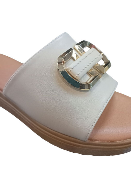 Damenplattformen Beige