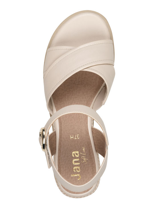 Anatomische Damenplattformen Beige