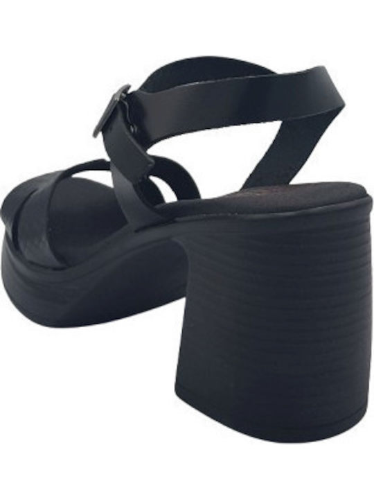 Leather Sandals Anatomic Black