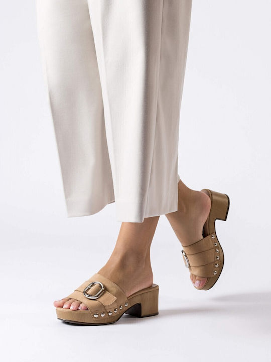 Leather Sandals Beige