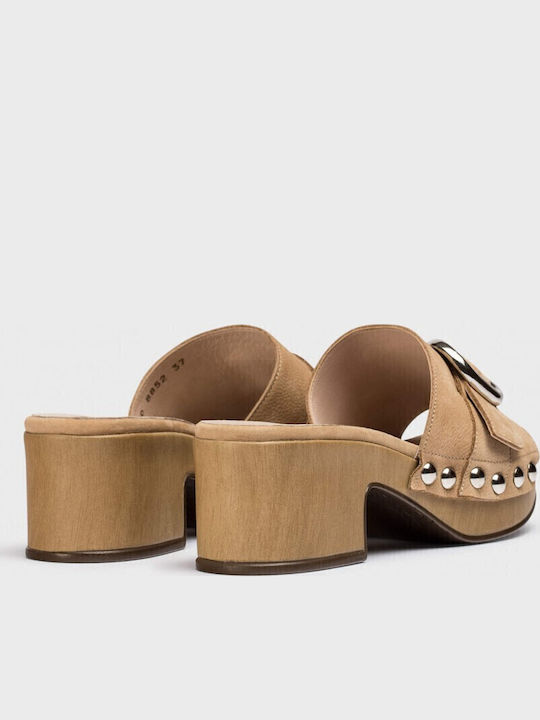 Leather Sandals Beige