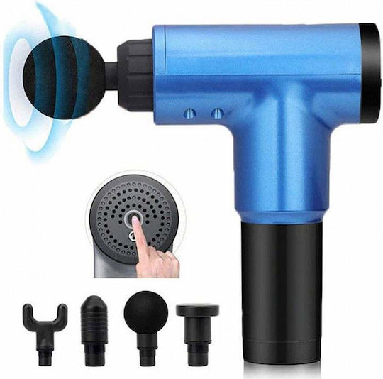 Gun Massage for the Body with Vibration and Heating Function Blue
