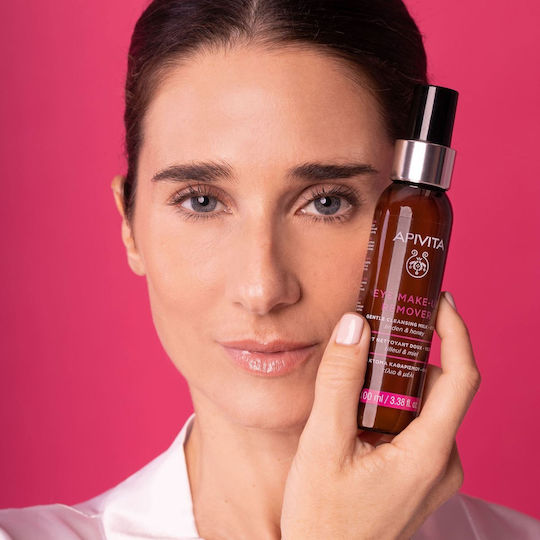 Apivita Linden & Honey Emulsie Îndepărtare Machiaj Rezistent la Apă Ochi 100ml