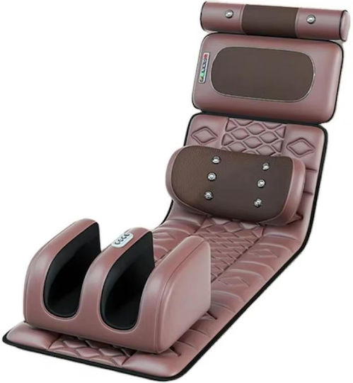 Blirowin Complete Shiatsu Scaun Masaj Shiatsu pentru Gât, Talie, Înapoi, Picioare și Corp cu Încălzire cu Masaj cu Infraroșu și Vibrație Maro