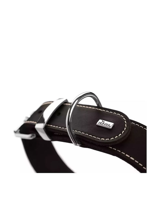Leder-Trainingshalsband Hunter Trainingshalsband mit Griff Larvik 70 Schwarz Hunter
