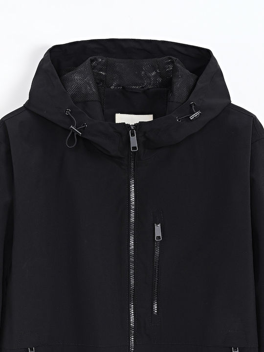 Jacke Wasserdicht und Winddicht Black
