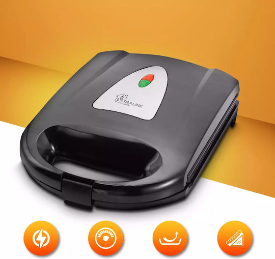 Extralink Τοστιέρα για 2 Τοστ 1400W Μαύρη
