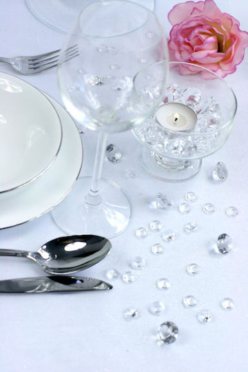 Klare diamantförmige Kristalle 12mm 100 Stück