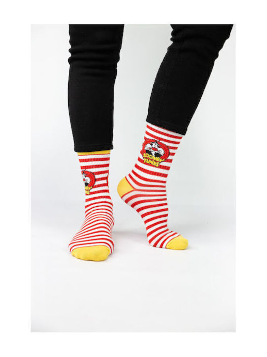 Looney Tunes Socks Red