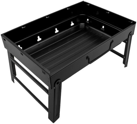 Portable Stainless Steel Charcoal Grill 44x30.5cm Black Tl-372