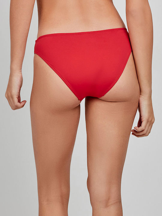 Underwire Bikini Set Bra & Slip Bottom Red