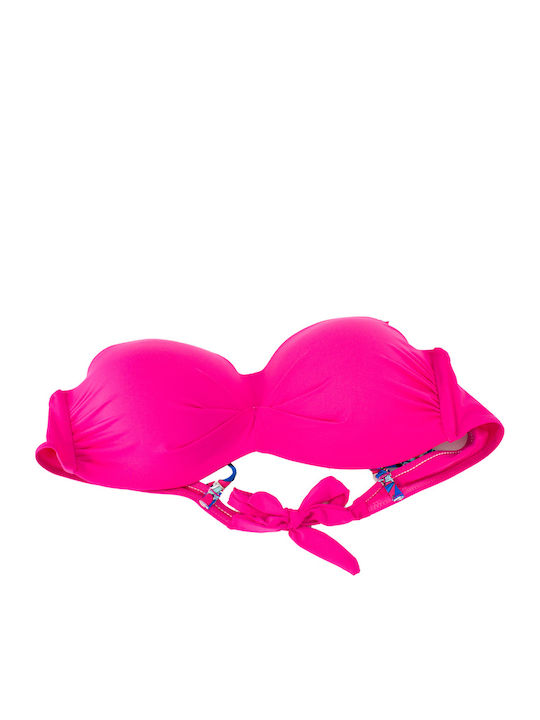 Women's Strapless Underwire Ethnic Bikini Fuchsia