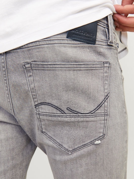 Glenn Men's Elastic Jeans Pants With Slim Fit Gray