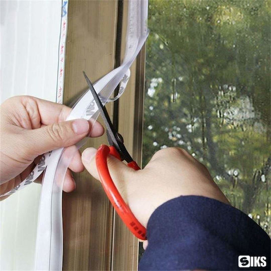 Set 2 benzi de etanșare din silicon Siks ușă fereastră cabină de duș transparent 25 mm x 1,8 m + 45 mm x 1,8 m