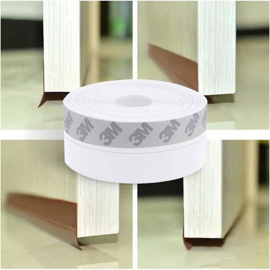 Set 2 benzi de etanșare din silicon Siks ușă fereastră cabină de duș transparent 25 mm x 1,8 m + 45 mm x 1,8 m