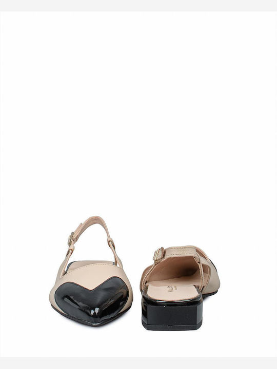 Γυναικείες Μπαλαρίνες Slingback με Λουράκι σε Μπεζ Χρώμα